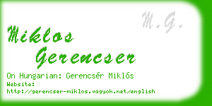 miklos gerencser business card